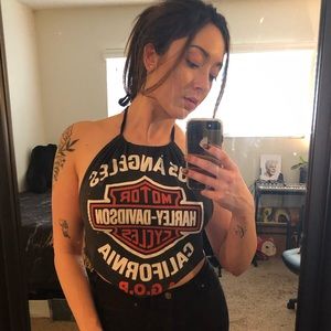 VINTAGE HARLEY DAVIDSON TOP 🏍🍒
